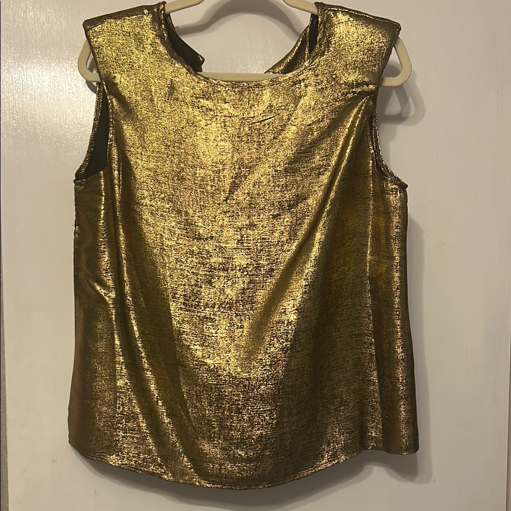 Gold Sleeveless Top